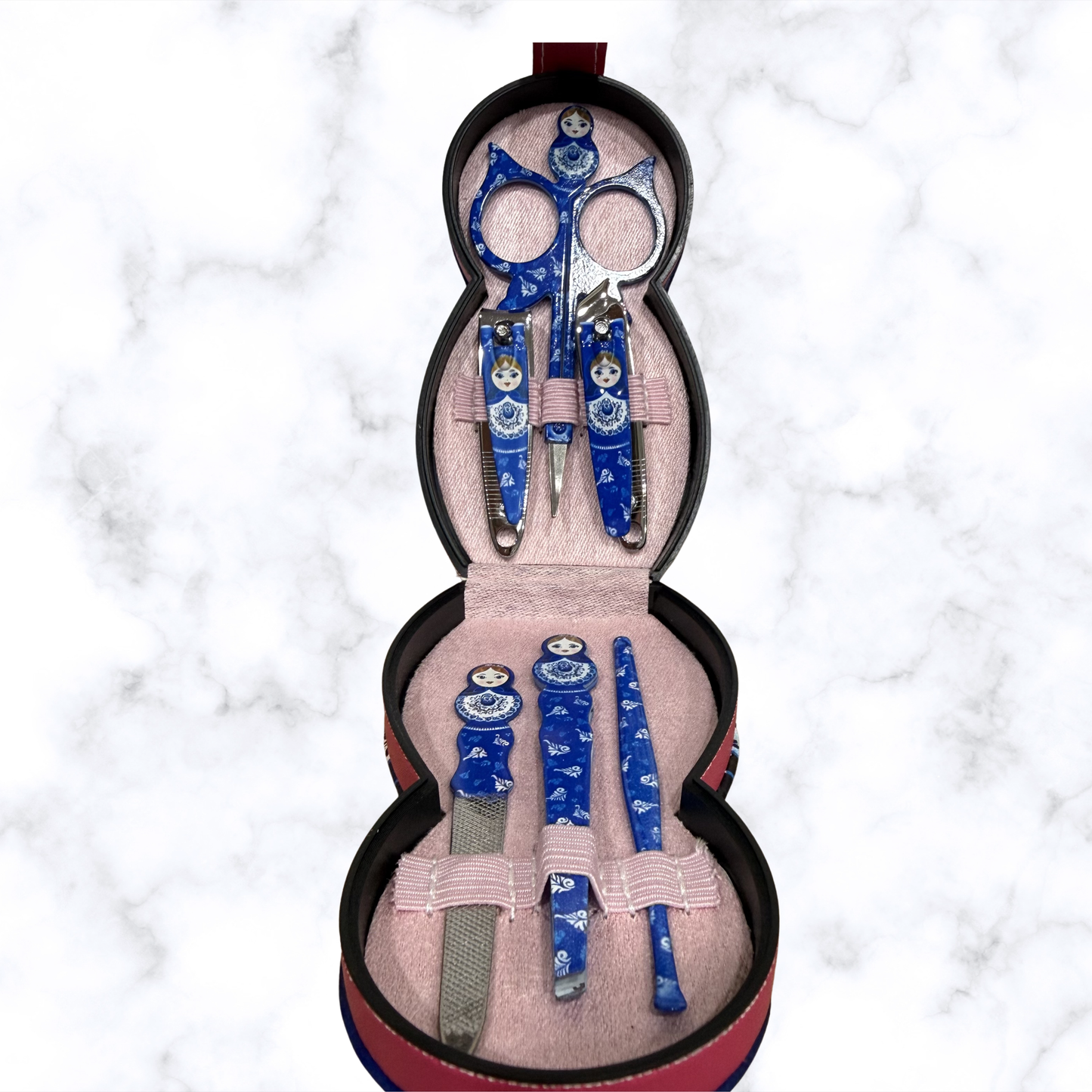 Russian Matryoshka Manicure & Grooming Kit – Blue