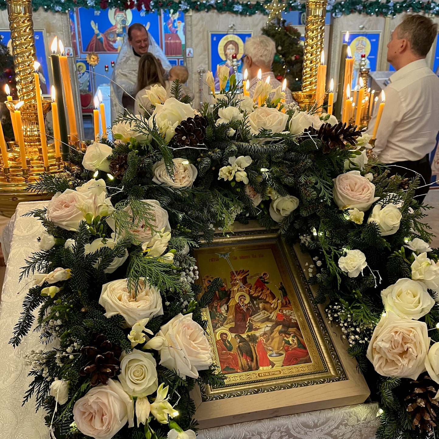 Candle Placed at Central Church Candle Stand