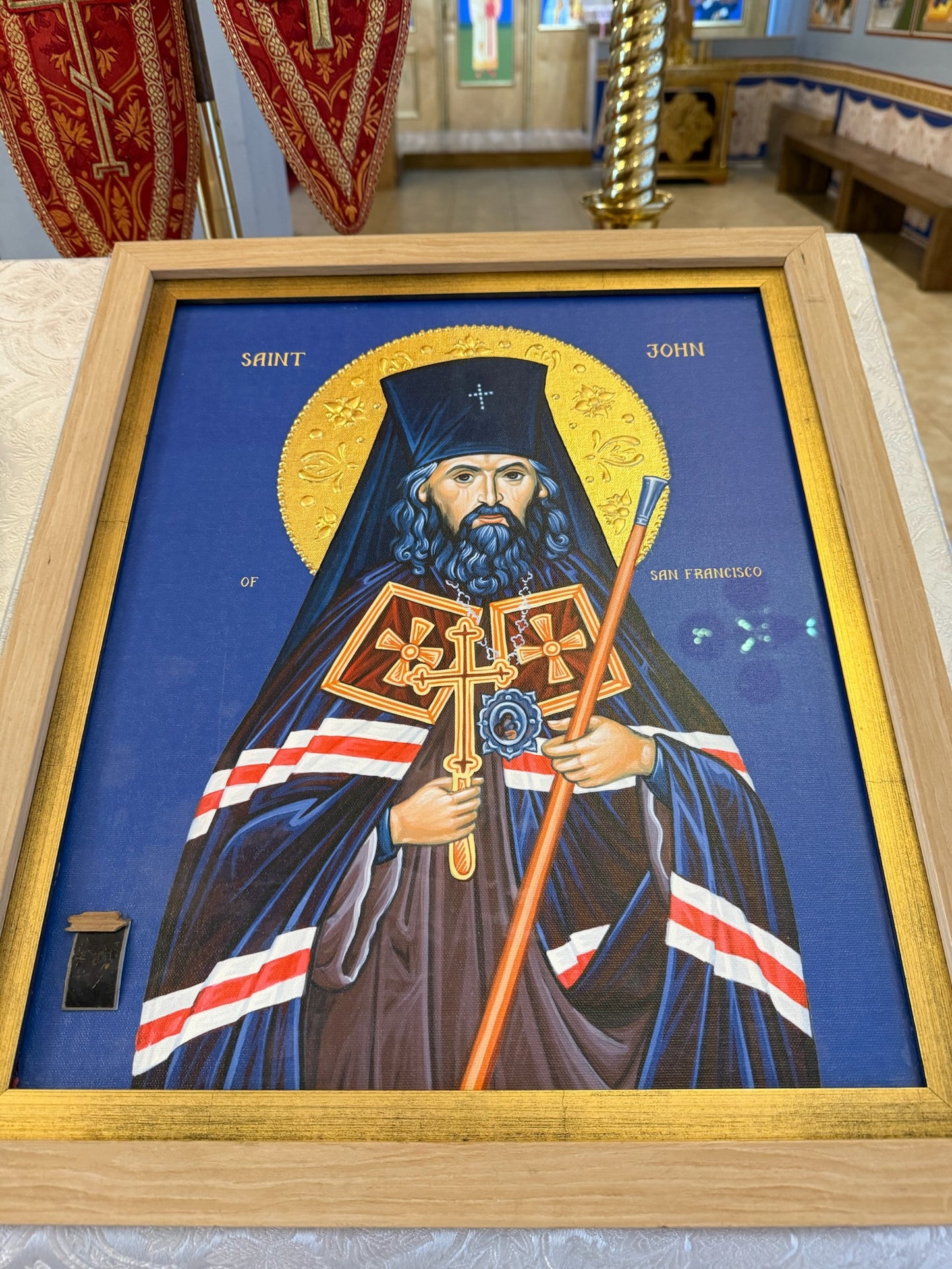 Candle Placed at St. John of Shanghai and San Francisco