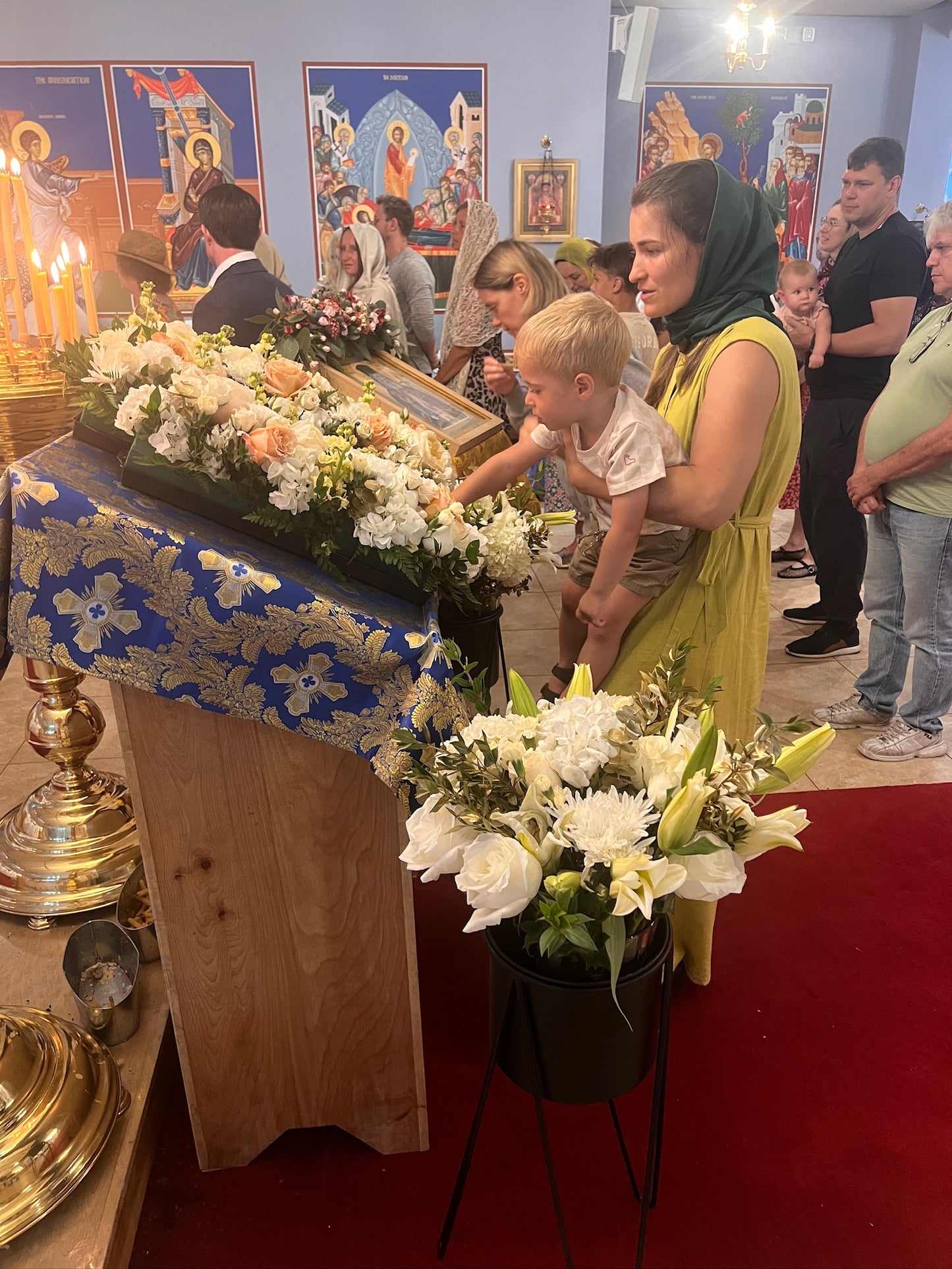 Candle Placed at Central Church Candle Stand