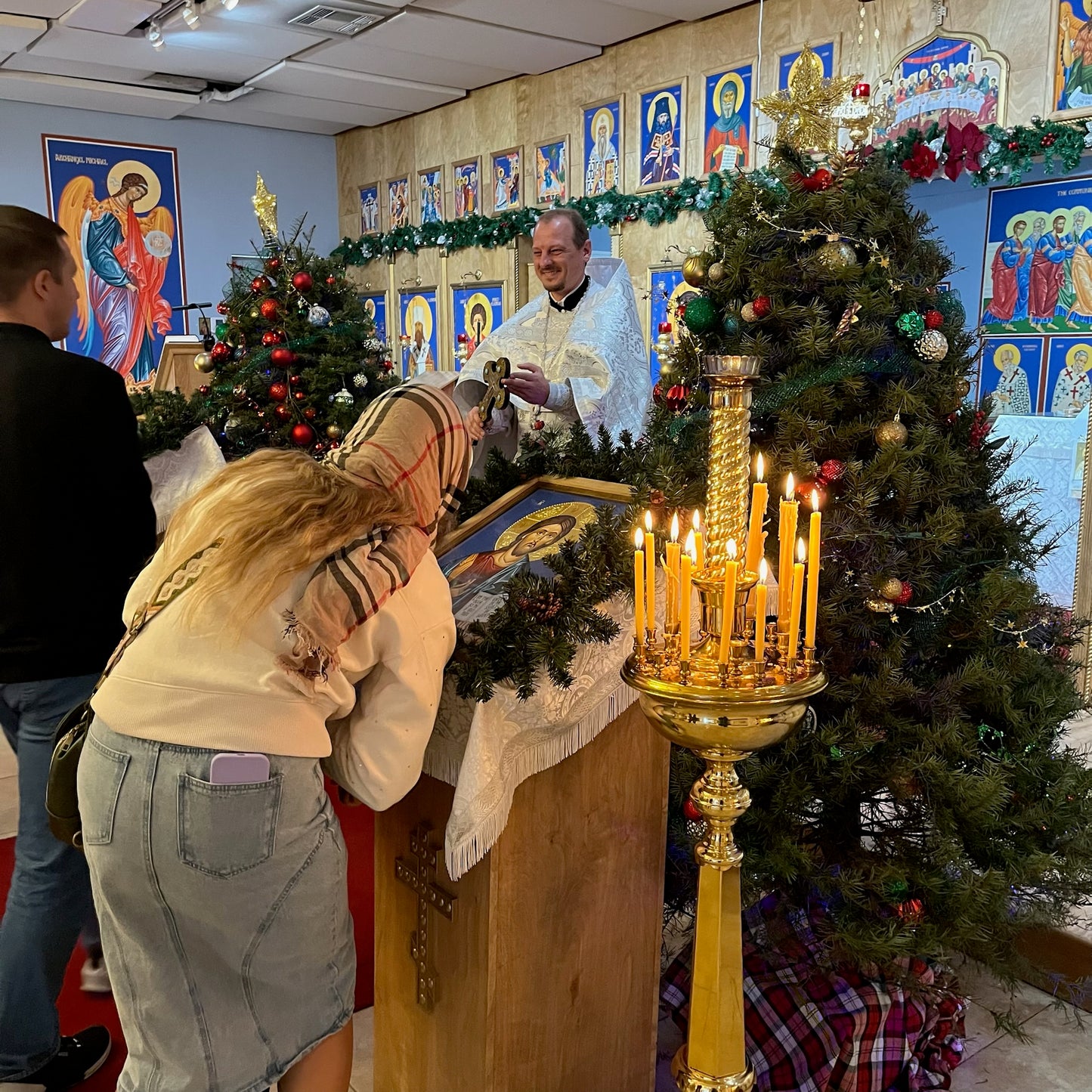 Candle Placed at Right Side: Christ the Savior