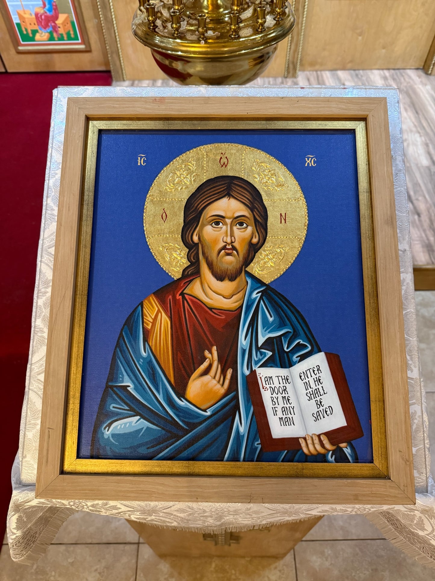 Candle Placed at Right Side: Christ the Savior