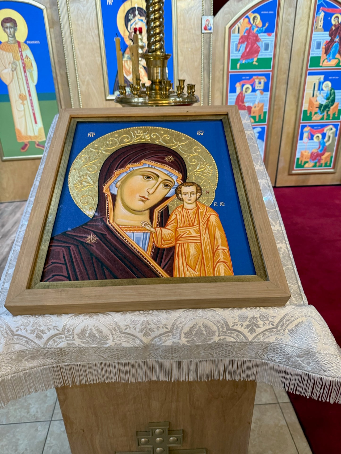 Candle Placed at Left Side: Mary the Mother of God