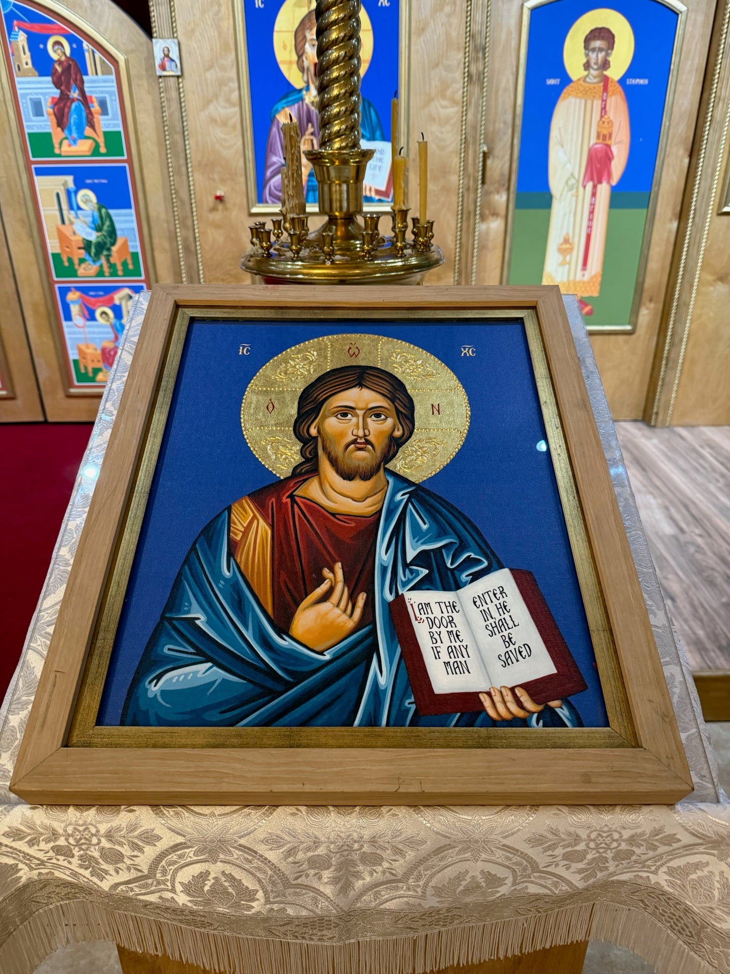 Candle Placed at Right Side: Christ the Savior