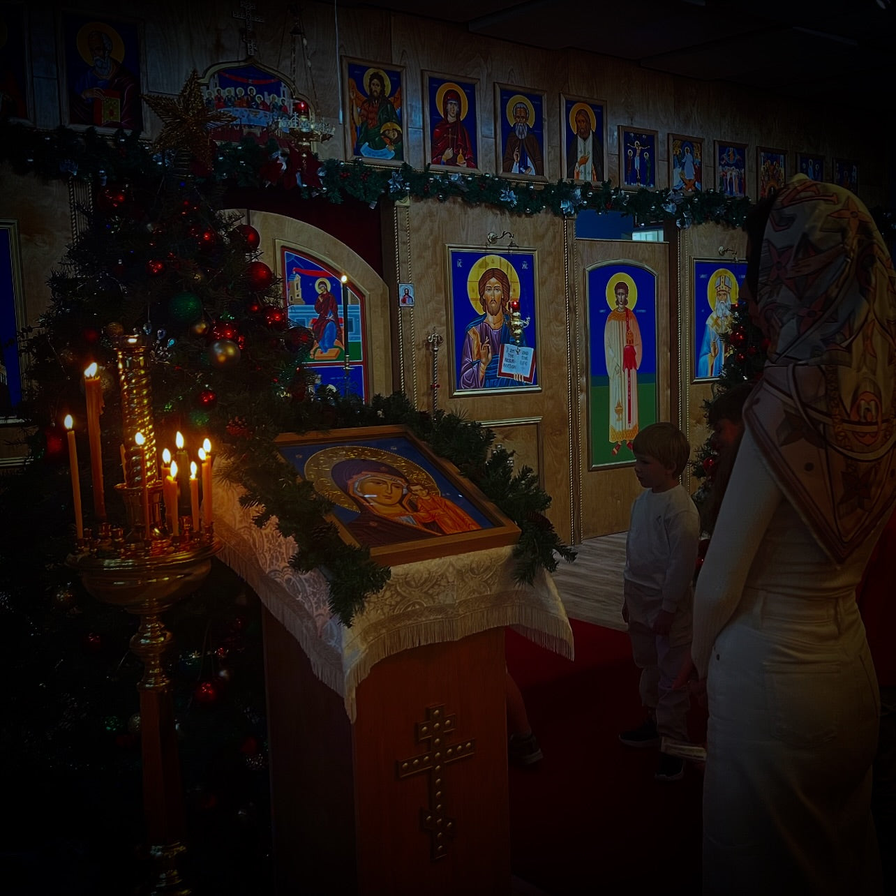 Candle Placed at Left Side: Mary the Mother of God