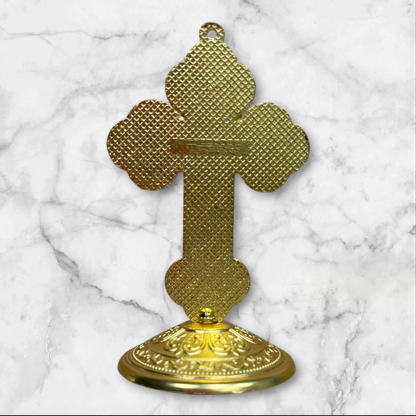 Orthodox Self-Adhesive Crucifix – Red & Blue Enamel