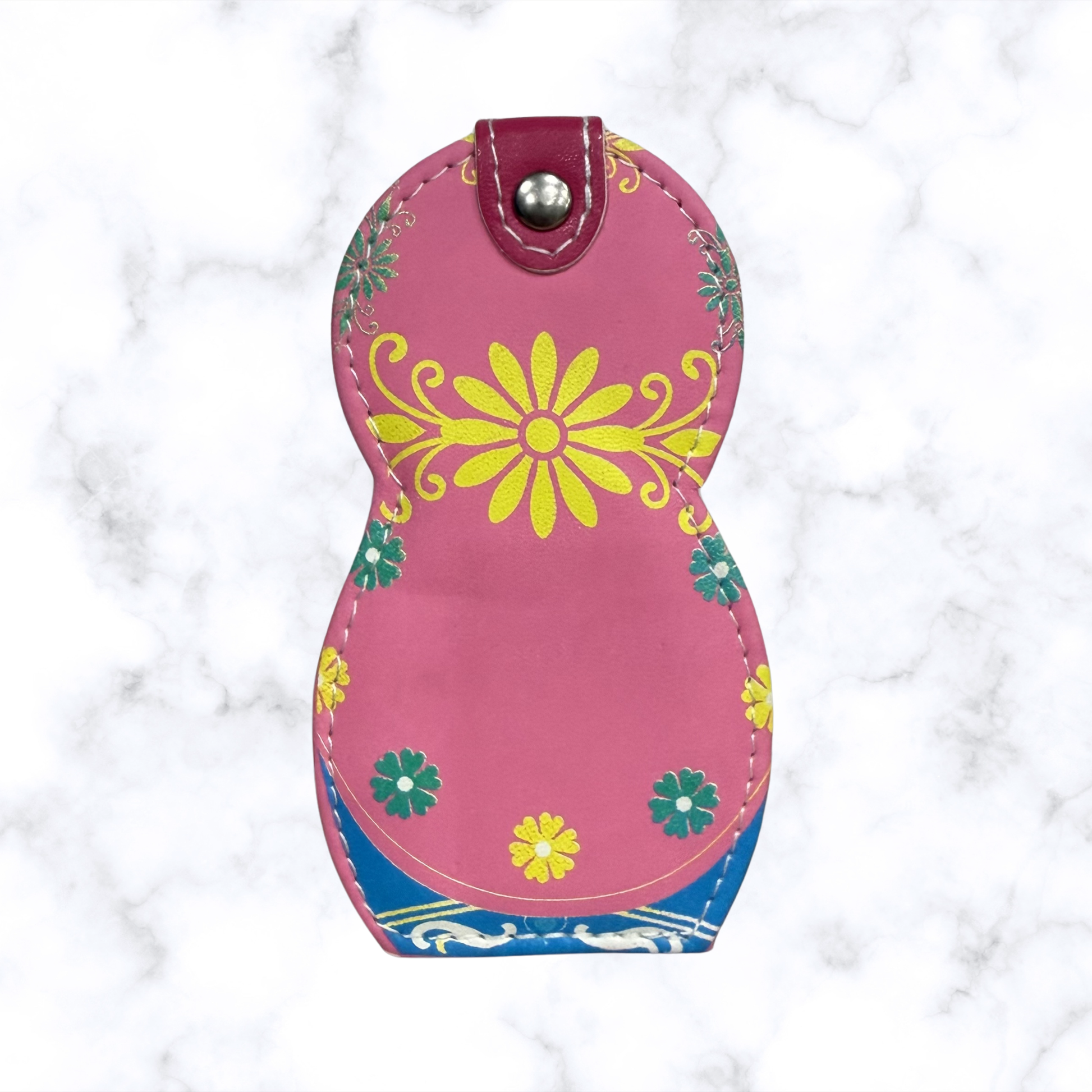 Pink Russian matryoshka manicure and grooming kit with travel case and personal care tools