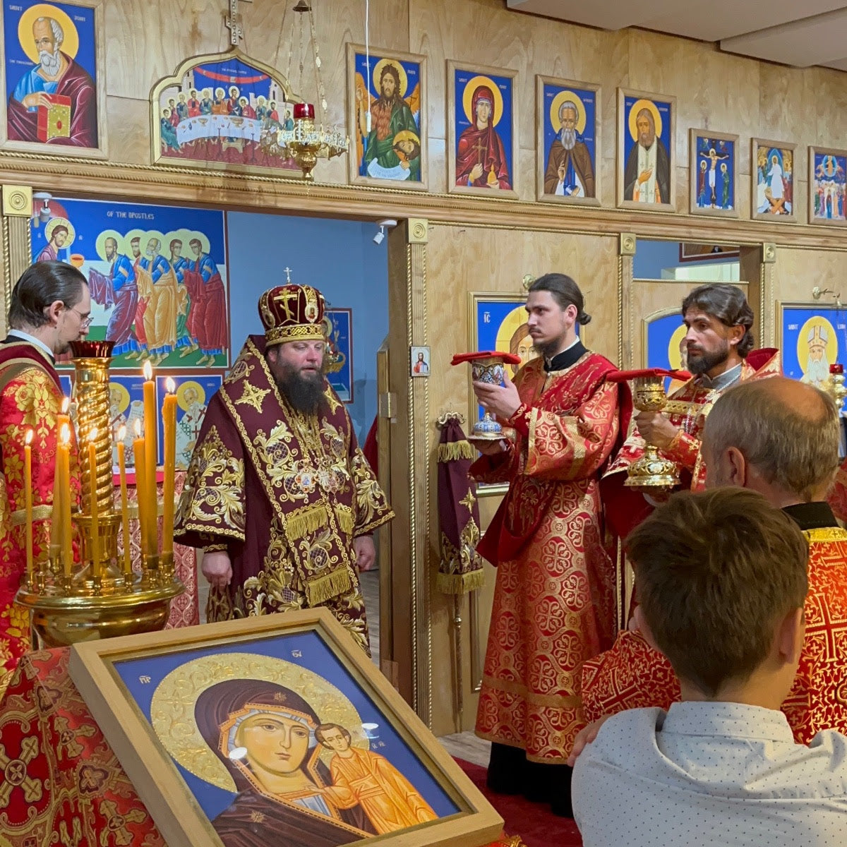 Candle Placed at Left Side: Mary the Mother of God